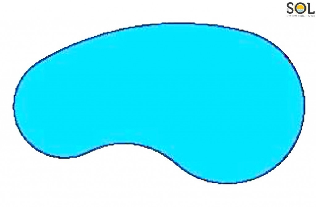 Pool kidney shape clipart