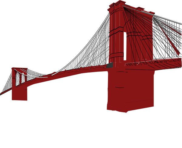Red brooklyn bridge clip art at clker vector clip art