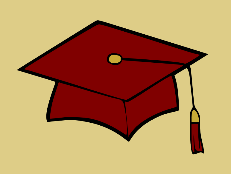 Red graduation cap clip art clipart 2