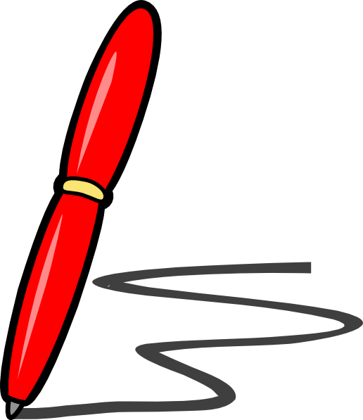 Red pen clipart