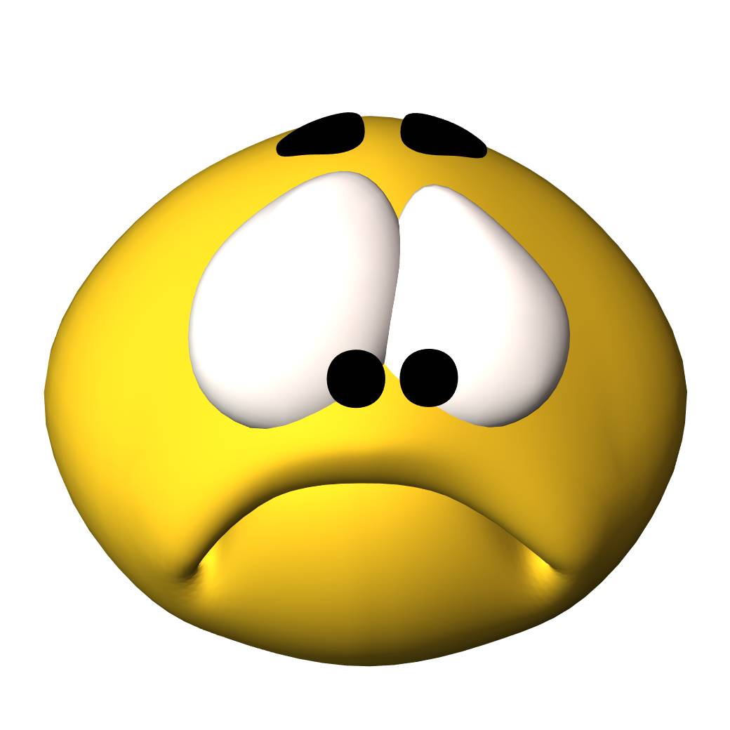 Sad face vector clip art image 9