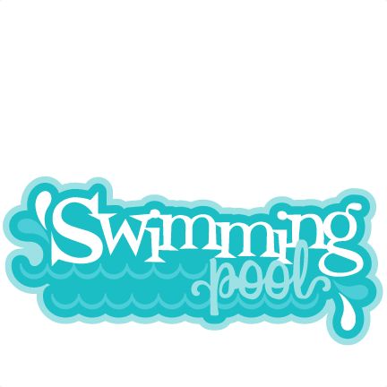 Swimming pool svg scrapbook title water park svg cut files for cliparts
