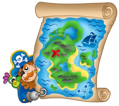 Treasure map pictures clipart