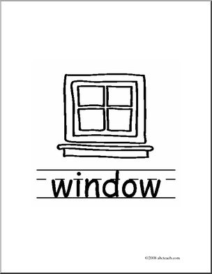 Window clipart black and white of 1 easy to clipart kid