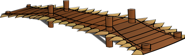 Wooden bridge wide long version clip art at clker vector