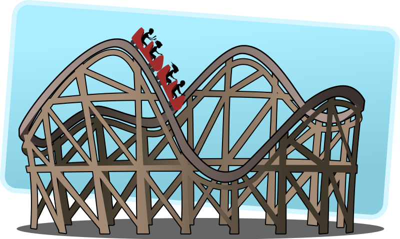 Animated roller coaster clipart