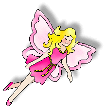 Fairy clip art fairies dressed in pink shadowed