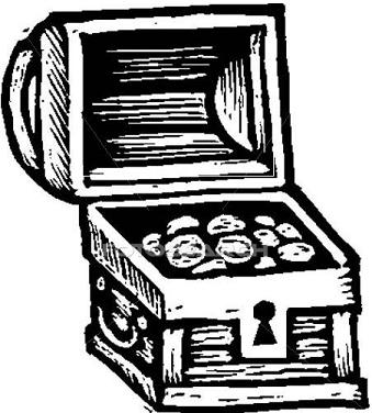 Gallery for treasure chest clipart black and white