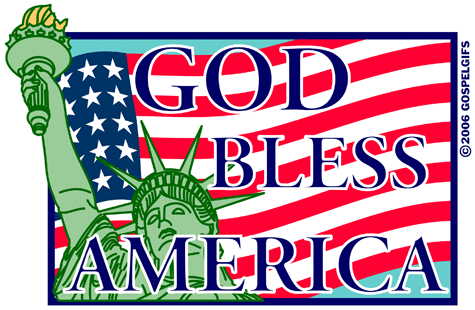 God bless america free patriotic clip art