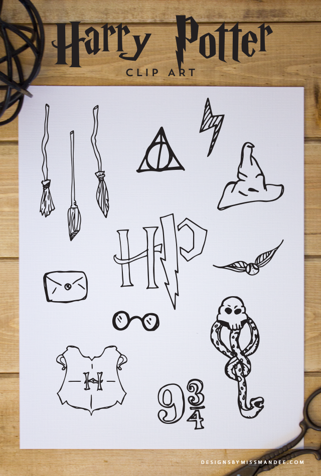Harry potter clip art designs by miss mandee
