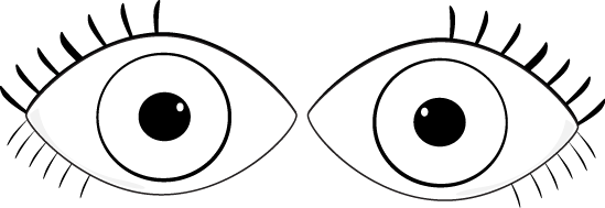 Images of eyes black and white clipart