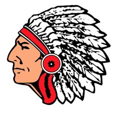 Indian mascots on indian indian head and sports ts clip art