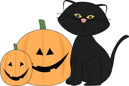 Jack o lantern halloween black cat and jack lantern clip art halloween black