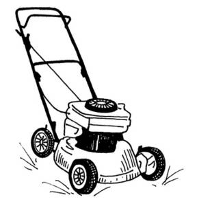 Lawn mower clipart black and white free clipart