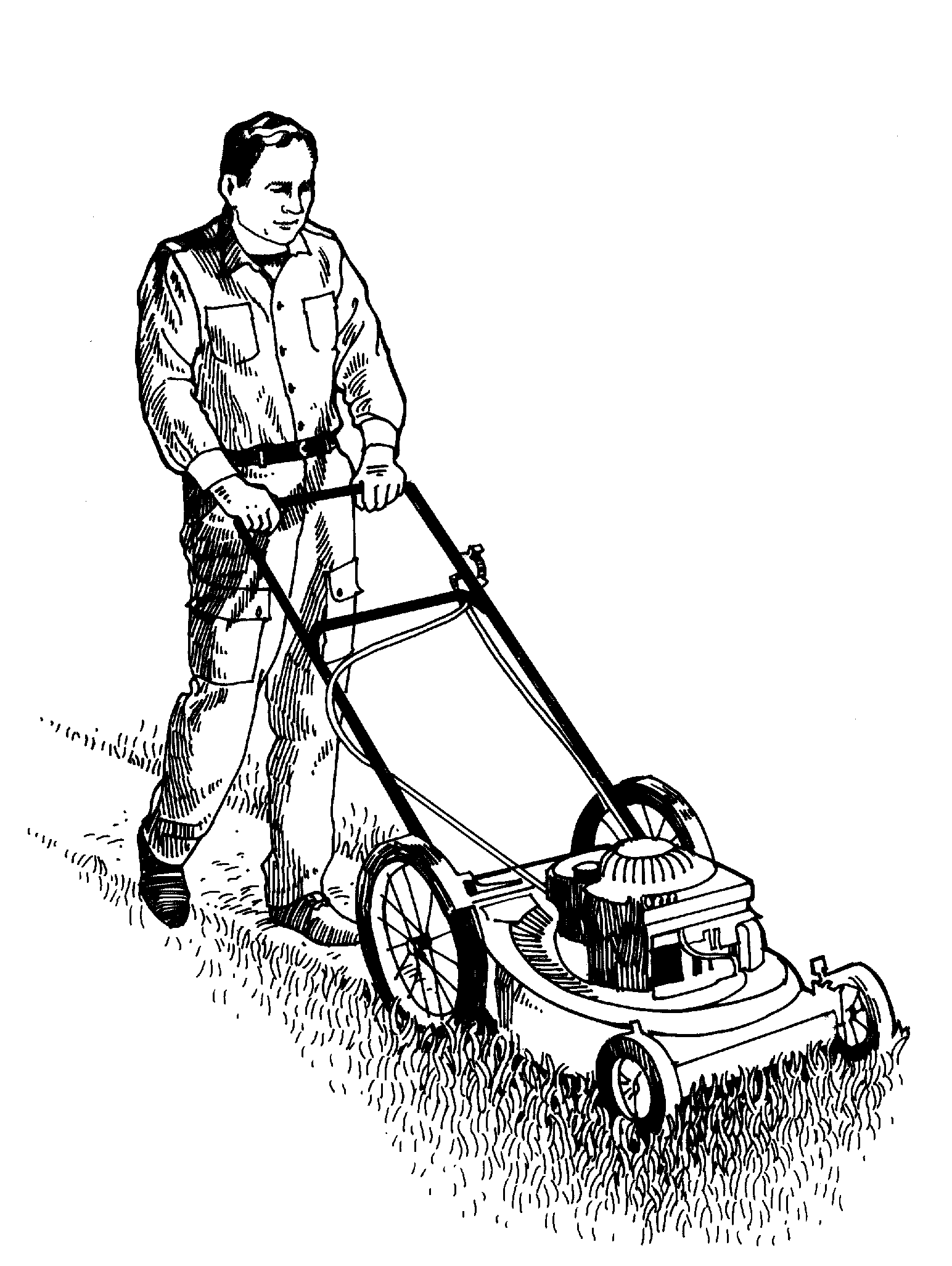 Lawn mower cutting grass clipart clipart kid 2
