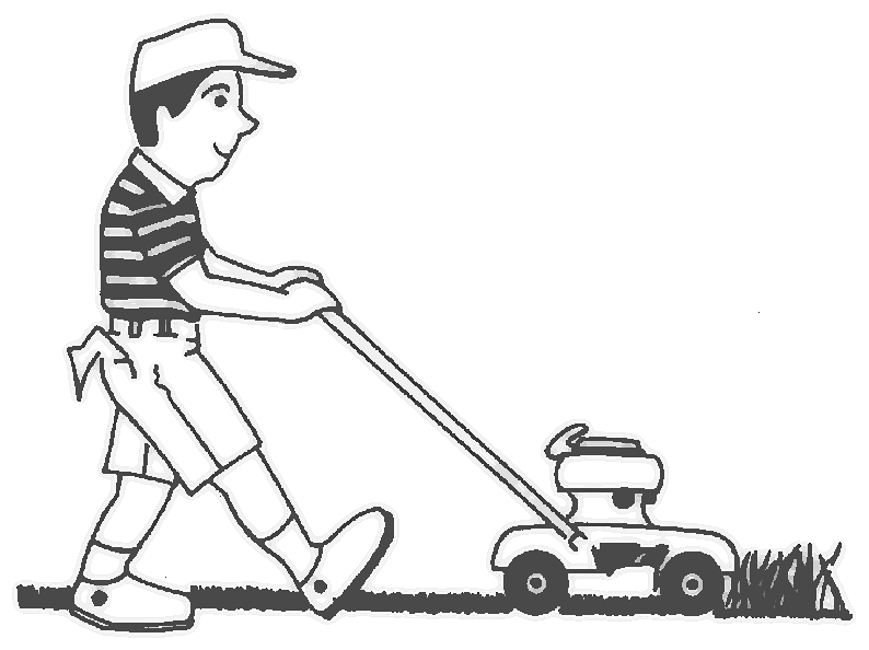 Lawn mower guy clipart clipart kid