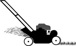 Lawn mower lawn mowing silhouettes clipart clipart kid 3
