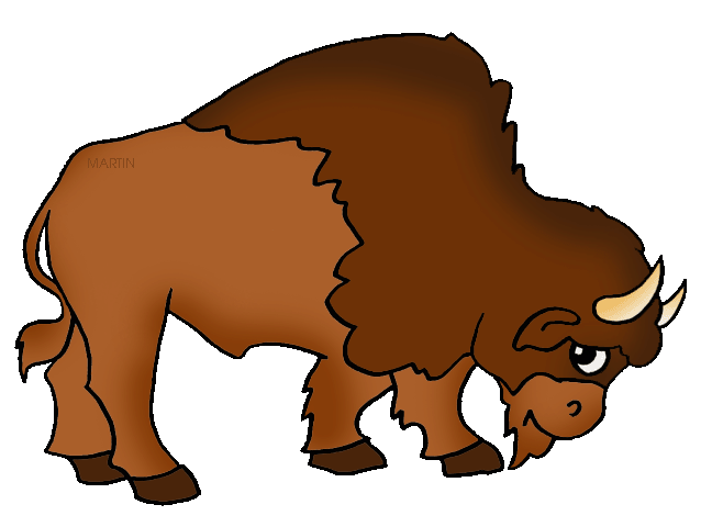 Native american bison clipart