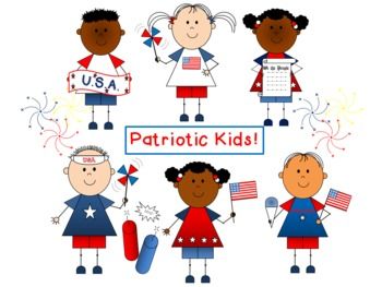 Patriotic kids clip art by busy bee clip art constitution day