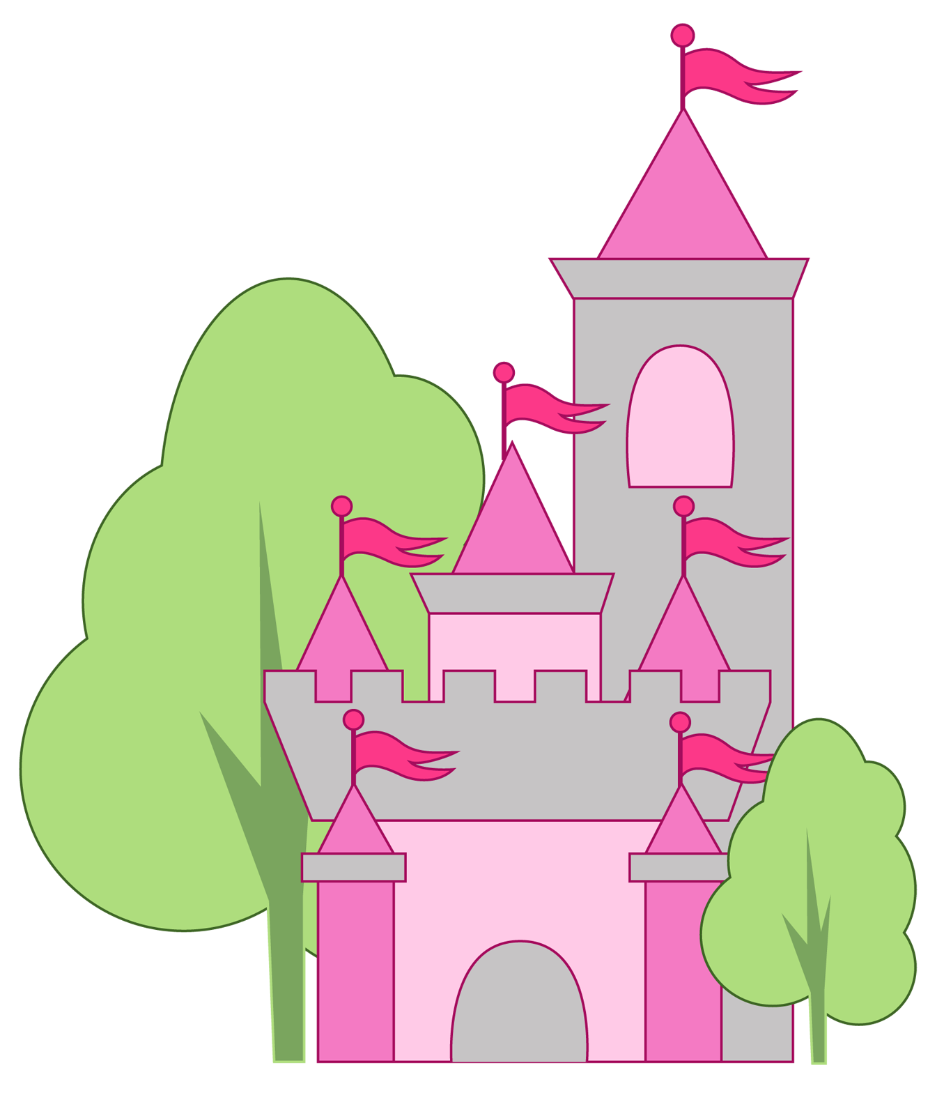 Princess castle clipart free clipart images