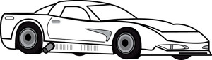 Race car clipart image clip art coloring page of
