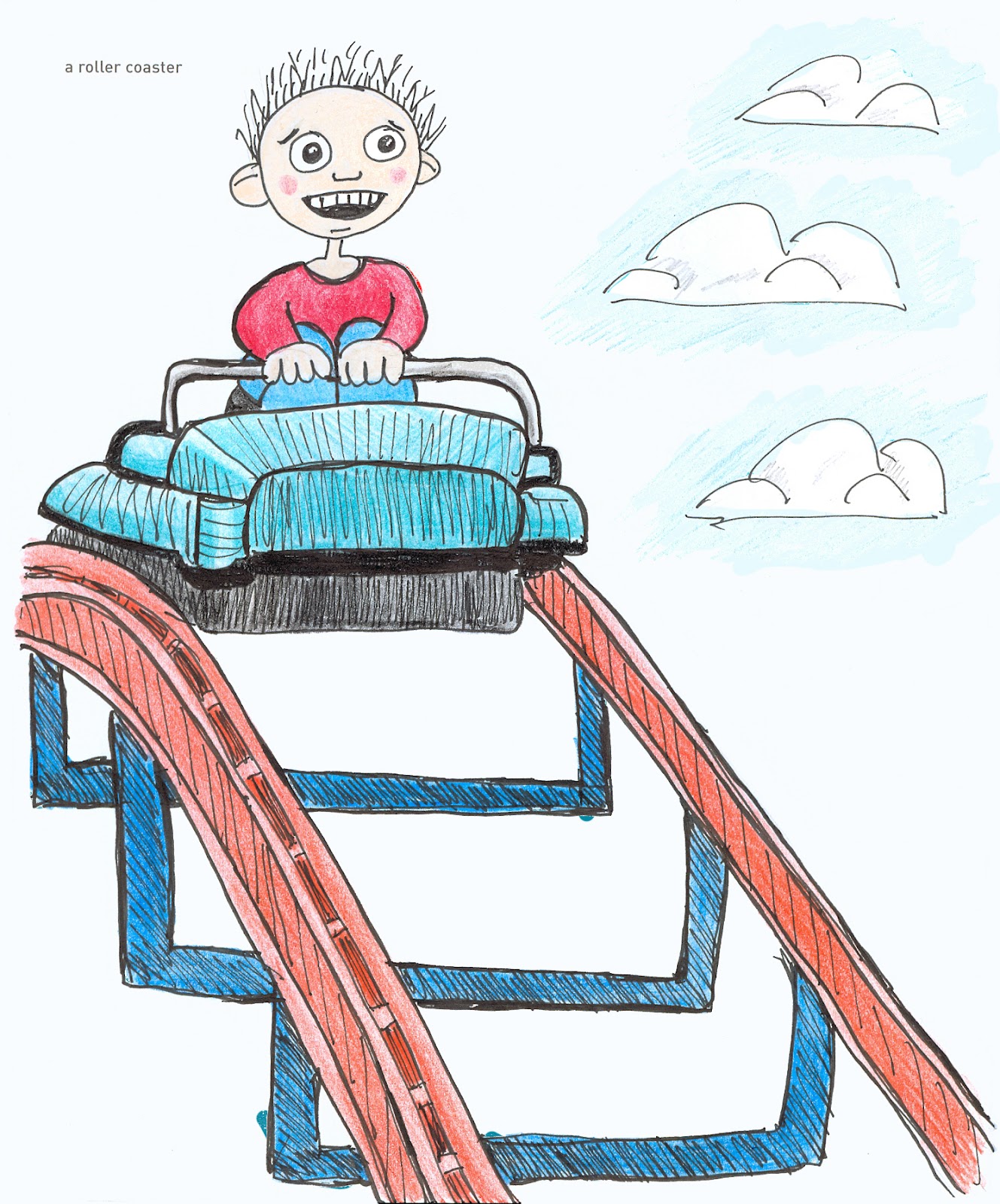 Roller coaster drawing clipart