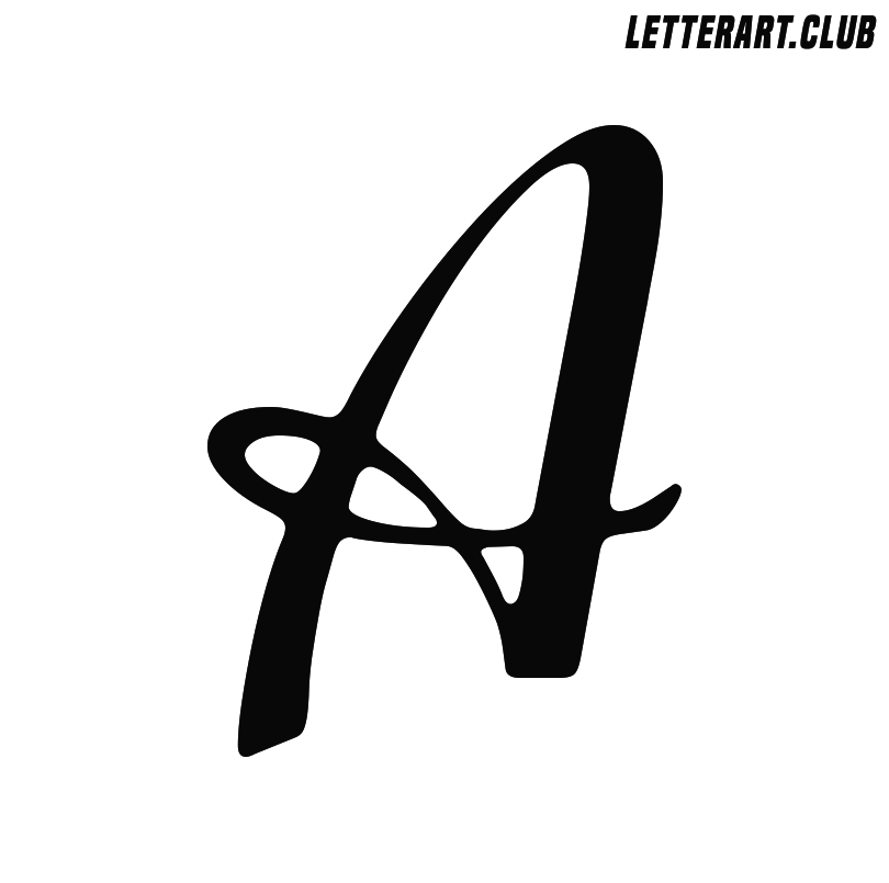 Semi formal cursive letters alphabets template small and capital clipart