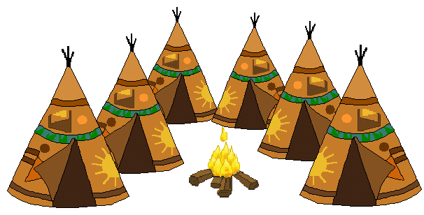 Tipi clipart native american tepees and campfire teepees