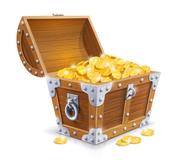 Treasure chest em psd pirates series of exquisite icons download free vector clipart