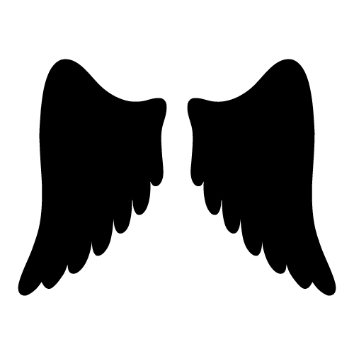 3 angels clipart black