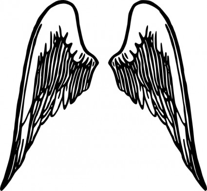 Angel wings tattoo clip art free vector in open office drawing svg