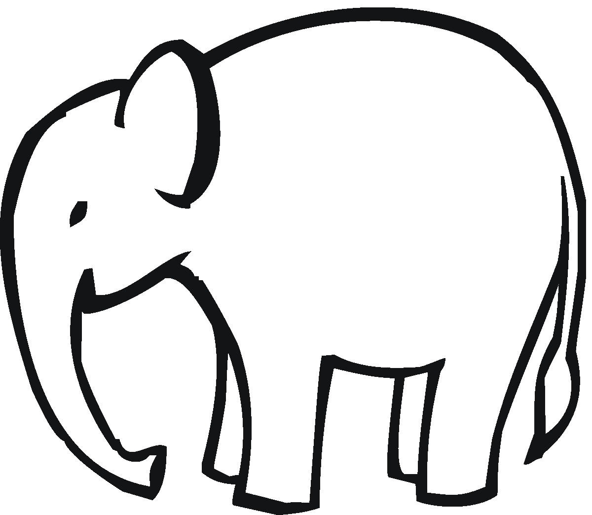 Baby elephant outline clipart clipart kid