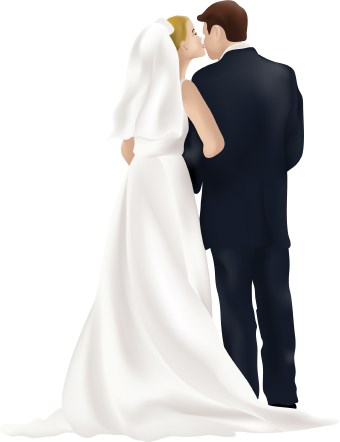Bride and groom clipart image silhouette of a bride and groom