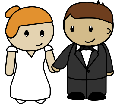Bride and groom free to use clip art