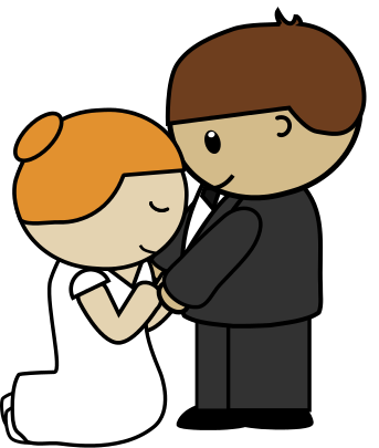 Bride and groom free to use clipart 2