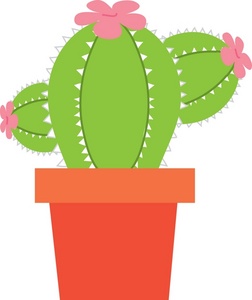 Cactus clipart image clip art a cactus with pink