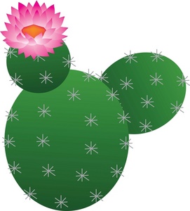 Cactus clipart image desert flower on a cactus