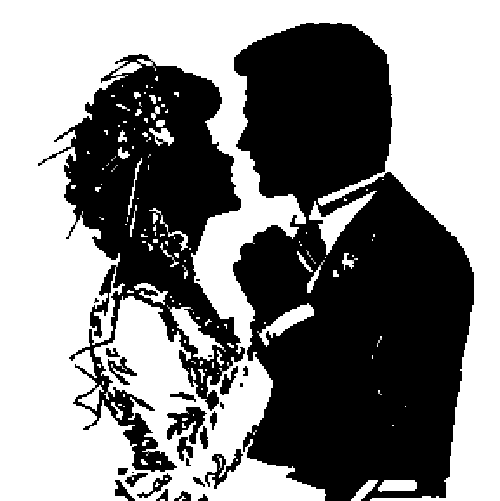 Cartoon bride and groom vector by seamartini on clipart image 2