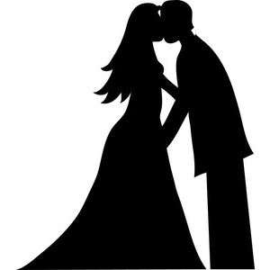 Cartoon bride and groom vector by seamartini on clipart image