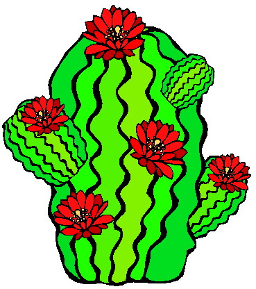 Cartoon cactus clipart image