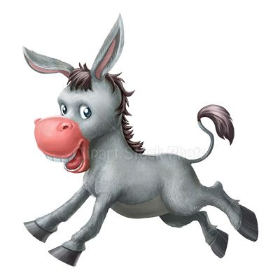 Cartoon donkey clipart illustration free mule stock image - Clipartix