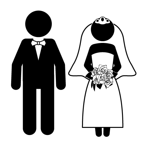 Cartoon funny bride and groom clipart 2 - Clipartix