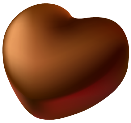 Chocolate heart picture clipart