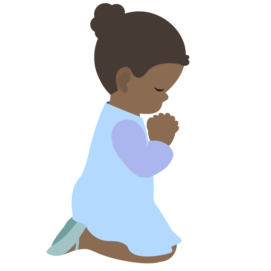 Clipart images of a child doing prayer clipart