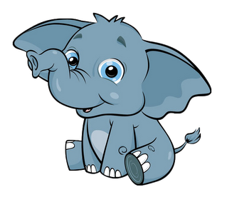 Cute baby elephant clip art clipart