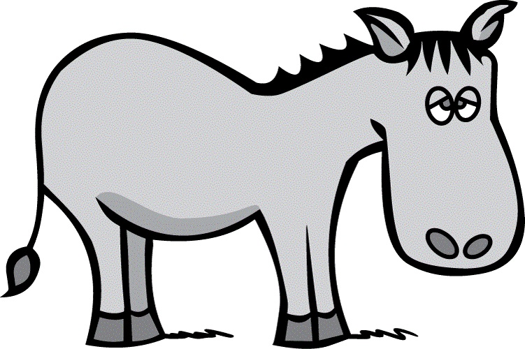 Donkey clipart black and white free clipart images