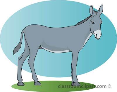 Donkey clipart donkey standing clipart