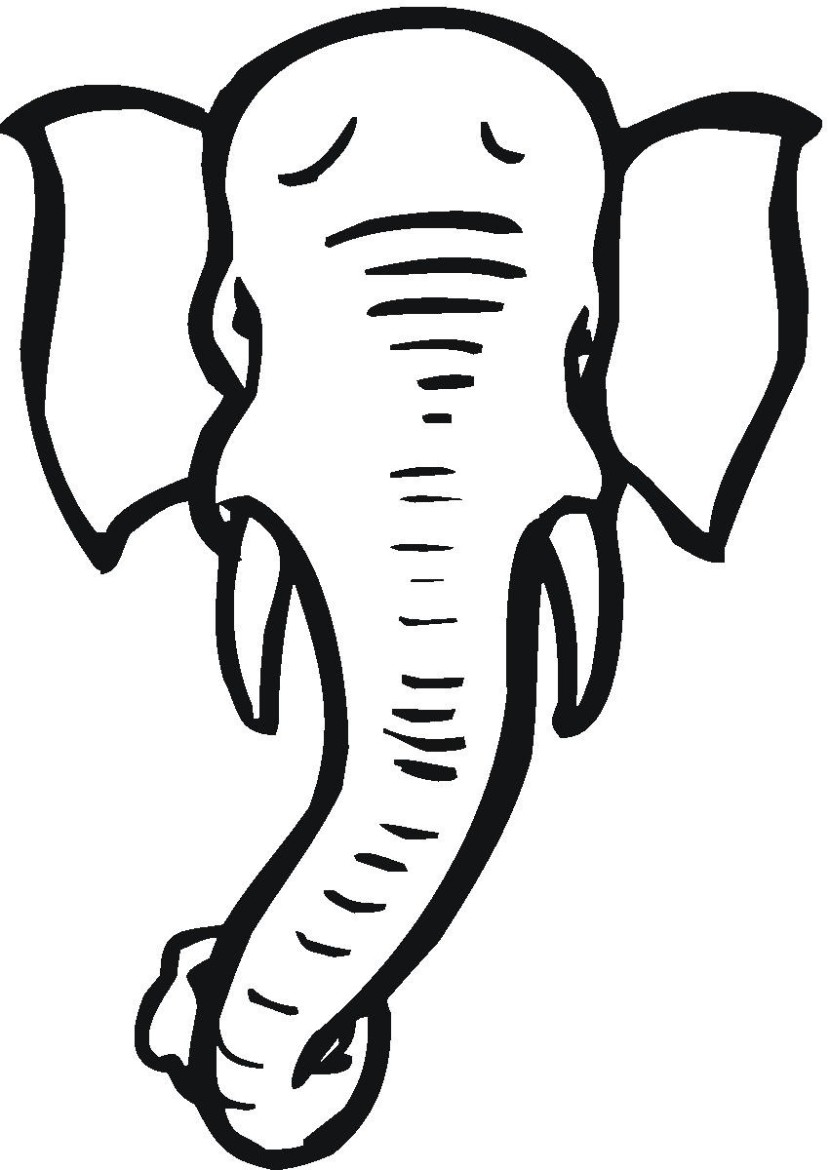 Elephant head clipart