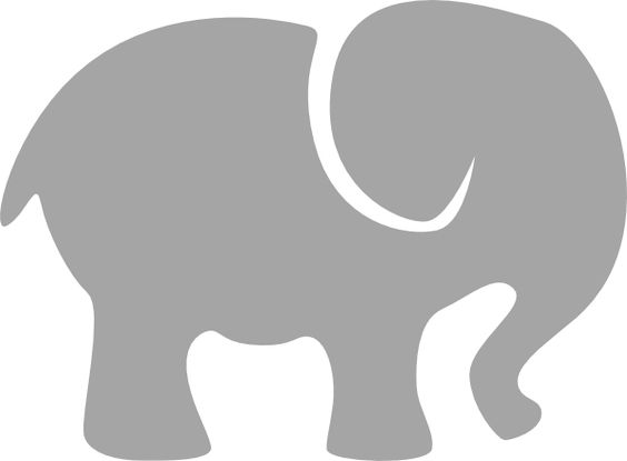 Elephant silhouette clip art gray elephant clip art vector