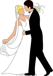 Free clipart bride and groom clipart